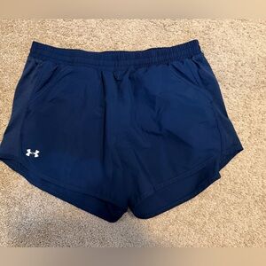 Under Armour Navy Athletic Shorts Size M HeatGear Built-In Liner